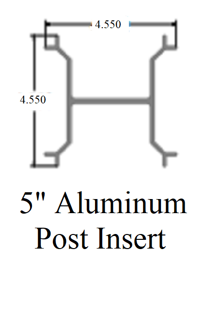 5" x 78" Aluminum Post Insert