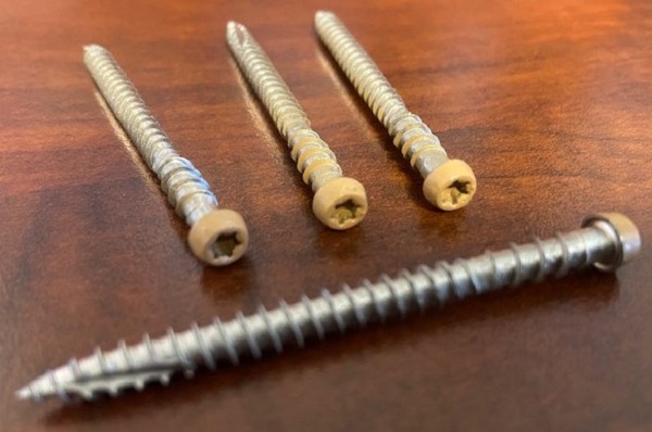 CapStock 316SS Screw #10 x 2-1/2 (Cedar) (350-Box)