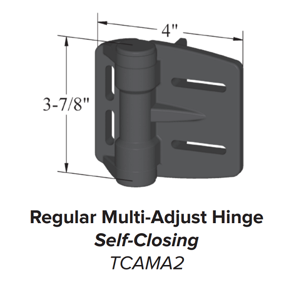 D&D Self closing Multi-adjust Hinge Set Black TCAMA2