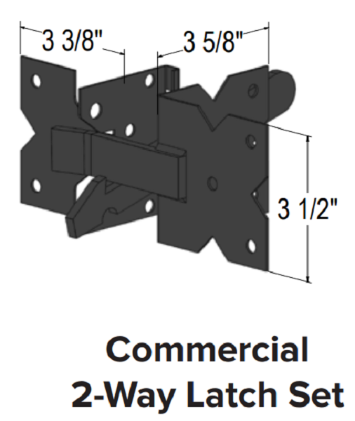 Dependa-bull Commercial 2-Way Latch Set Black