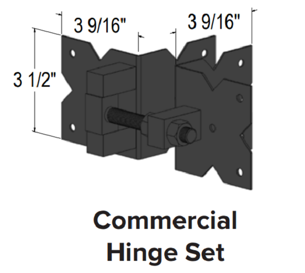 Dependa-bull Commercial Hinge Set Black