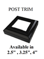 KFR 3-1/4" Alum Post Trim Gloss Black