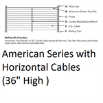 KFR American Horizontal Cable L Section 3' x 6' Tex Black