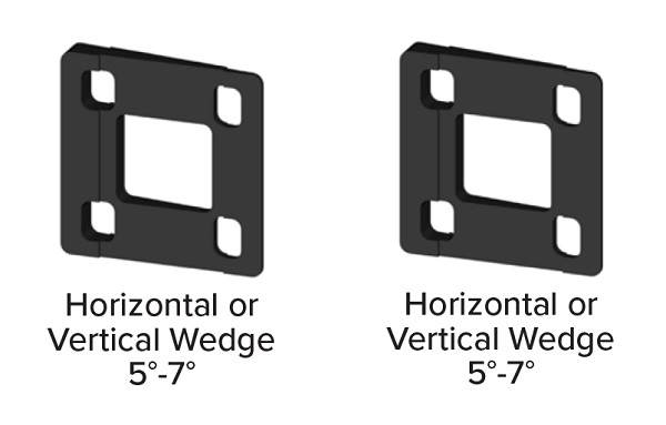 KFR Horizontal Swivel Wedge 5°-7° 2 Pack Matte White