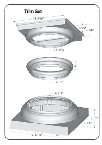 SOP 10" Tapered Round Column Trim Set Clay