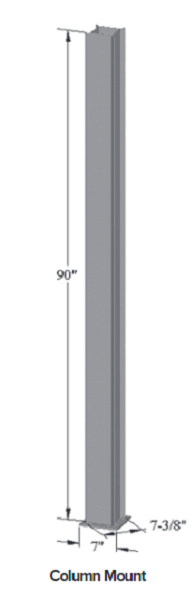 SOP 10" x 90" Rd. Tapered Column Mount