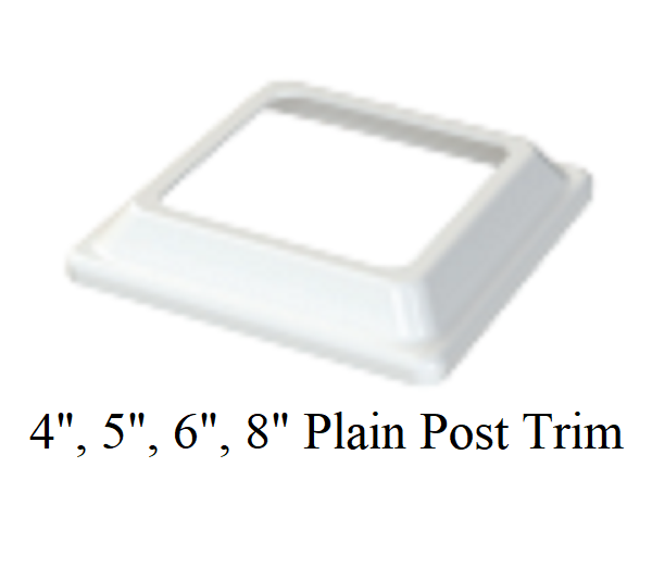 SOP 4" Plain Post Trim White