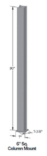 SOP 6" x 90" Sq. Column Mount