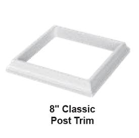 SOP 8" Square Column Trim Set White