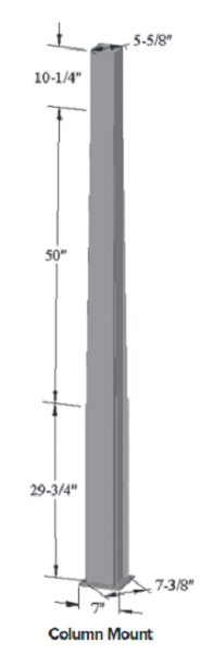 SOP 8" x 90" Rd. Tapered Column Mount