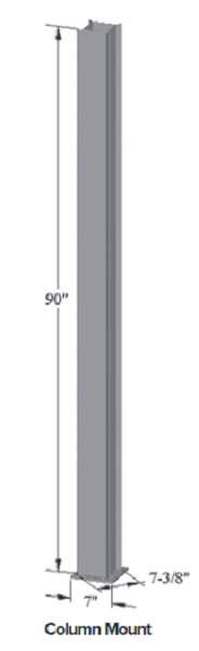 SOP 8" x 90" Sq. Column Mount