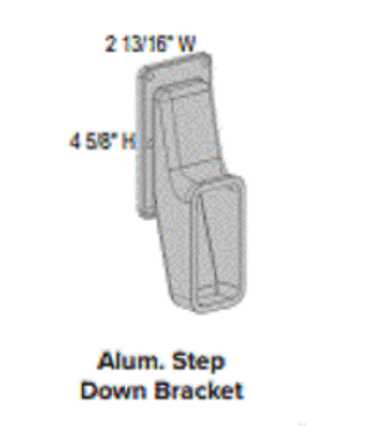 SOP Aluminum Step Down Bracket Almond