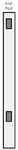 SPP 1.5^ x 5.5^ Cambridge 70^ High Privacy Fence End Post White