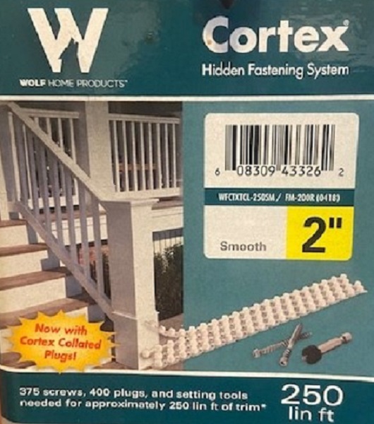 Wolf Cortex 2 Trim Screws, 375/pack (White)