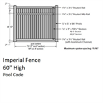 SOP Imperial Yard Fence 5' H x 6' W Gate Almond