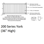 SPP 200 Series York Level Section 3' x 5' Black w/