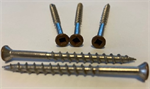 #8 x 2-1/4^ S.S Trim Head Screw Mahogany, #2 Square Drive