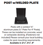 KFR 3-1/4^ x 38^ Post w/Welded Plate Gloss White