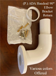 KFR (P.) ADA Handrail 90° Elbow Bracket Return [Matte White]