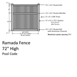 SPP Ramada Yard Fence 6' H x 4' W Gate White