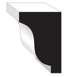 Wolf White Pediment 2^ x 2-7/8^ x 12'