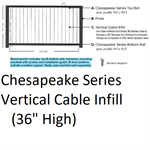 KFR Chesapeake Vertical Cable Stair Section 3' x 8' Tex Bronze