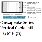KFR Chesapeake Vertical Cable Stair Section 3' x 6' Tex White