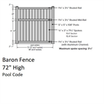 SOP Baron Yard Fence 6' H x 3' W Gate Clay