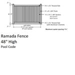 SPP Ramada Yard Fence 4' H x 4' W Gate Almond