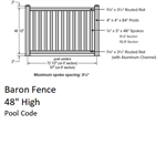 SOP Baron Yard Fence 6' H x 4' W Gate Clay