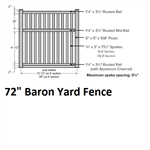 SOP Baron Yard Fence 6' H x 6' W Section Almond