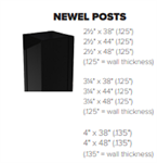 KFR 2-1/2^ x 48^ Alum Heavy Wall Post Sleeve Tex Black