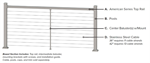 KFR American Horizontal Cable Level Section 3' x 6' Kona