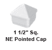 1-1/2^ Sq. NE Pointed Caps Almond