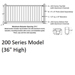 SOP 200 Series Model Stair Section 3' x 6' White