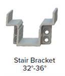 KFR 32°-36° Stair Top Rail Bracket 2 Pack Chesapeake Series Tex White