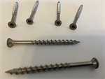 #8 x 2-1/4^ S.S. Trim Head Screw Weathered Ipe, #2 Square Drive