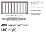 SOP 400 Series Witmer Stair Section 3' x 6' Black w/Black Baluster