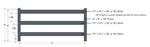 SOP 1-1/2^ x 5-1/2^ 3-Rail Fence Section Almond