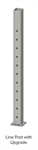 Keylink 3-1/4^ x 38^ Level Line Post w/Upgrade Kit & Welded Plate Tex White