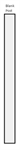 SPP 3' Classic/Columbia Straight Picket Fence Blank Post Black