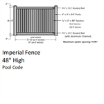 SOP Imperial Yard Fence 4' H x 3' W Gate Clay