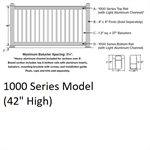 SOP 1000 Series Model Stair Section 3-1/2' x 4' Almond