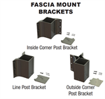KFR 3-1/4^ Line Post Fascia Mount Bracket Tex Black