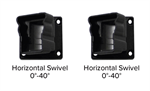 KFR Horizontal Swivel Top Rail Bracket 0°-40° 2 Pack American Series Tex Black