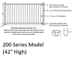 SOP 200 Series Model Stair Section 3-1/2' x 6' White