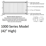 SPP 1000 Series Model Gate 3-1/2' x 4' Almond