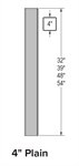 SPP 4^ x 54^ Plain Newel Post Clay