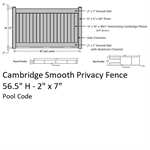 SOP Cambridge Smooth Privacy Fence 56-1/2^ H x 8' W Section Almond