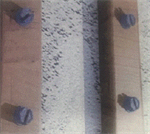 1/4^ x 3-1/4^ Slotted Hex Head Concrete Screw Blue Ruspert Coated